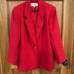 G. Carlyle Struven Chicago Red Blazer Size 8 – Vintage Statement Jacket